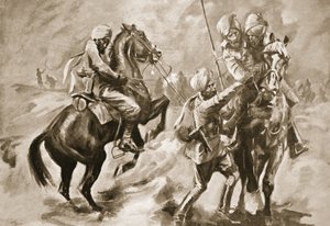 Risaldar Faiz Muhammad Khan i sowar ratujący dwóch rannych sepojów